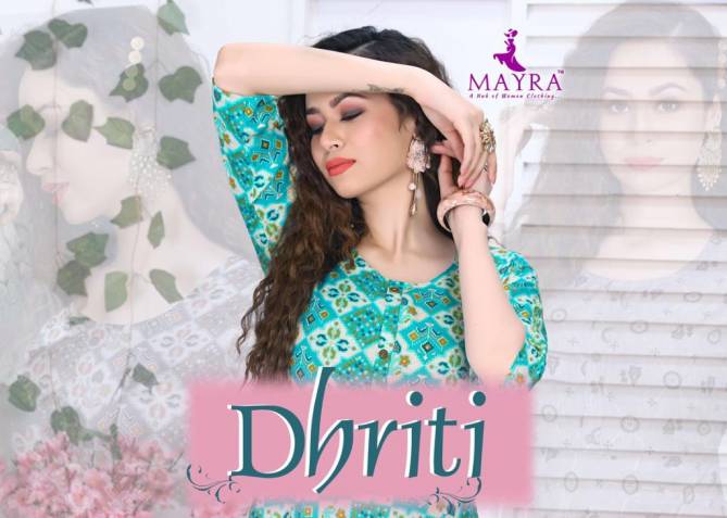 Mayra Dhriti Printed Designer Regular Wear Anarkali Kurti Collection